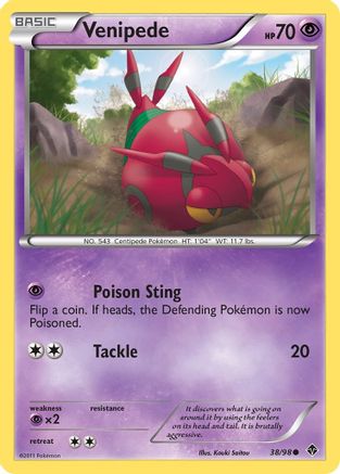 Venipede (38/98) [Black & White: Emerging Powers] - Trinity Hobby