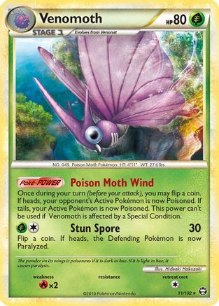 Venomoth (11/102) [HeartGold & SoulSilver: Triumphant] - Trinity Hobby