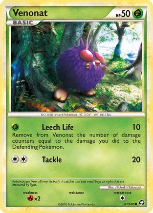 Venonat (81/102) [HeartGold & SoulSilver: Triumphant] - Trinity Hobby