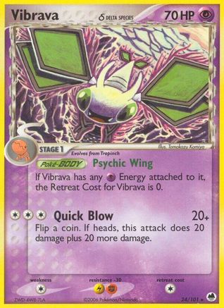 Vibrava (24/101) (Delta Species) (Stamped) [EX: Dragon Frontiers] - Trinity Hobby