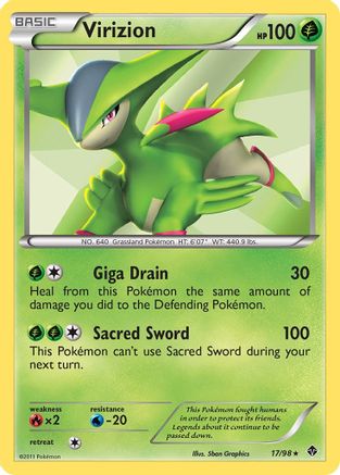 Virizion (17/98) [Black & White: Emerging Powers] - Trinity Hobby