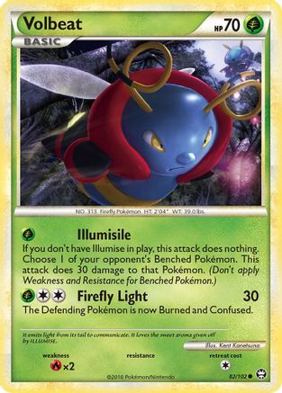 Volbeat (82/102) [HeartGold & SoulSilver: Triumphant] - Trinity Hobby