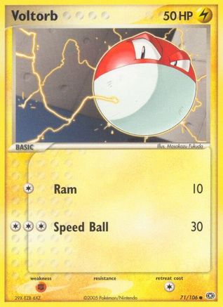 Voltorb (71/106) (Stamped) [EX: Emerald] - Trinity Hobby