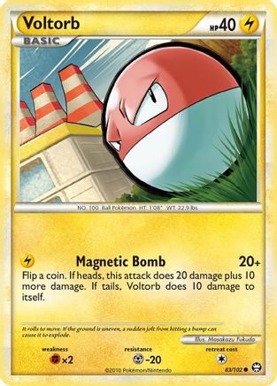 Voltorb (83/102) [HeartGold & SoulSilver: Triumphant] - Trinity Hobby