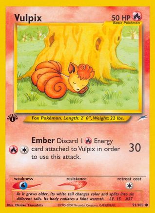 Vulpix (91/105) [Neo Destiny 1st Edition] - Trinity Hobby