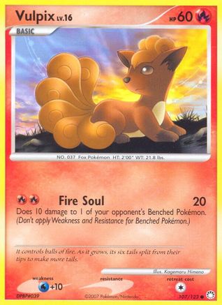 Vulpix (107/123) [Diamond & Pearl: Mysterious Treasures] - Trinity Hobby