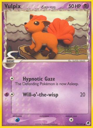 Vulpix (70/101) (Delta Species) (Stamped) [EX: Dragon Frontiers] - Trinity Hobby