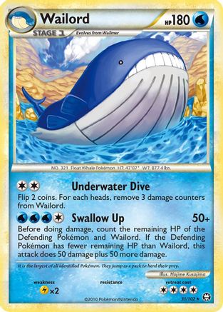 Wailord (31/102) [HeartGold & SoulSilver: Triumphant] - Trinity Hobby