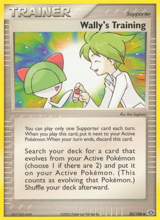Wally's Training (85/106) [EX: Emerald] - Trinity Hobby