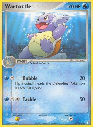 Wartortle (42/100) (Stamped) [EX: Crystal Guardians] - Trinity Hobby