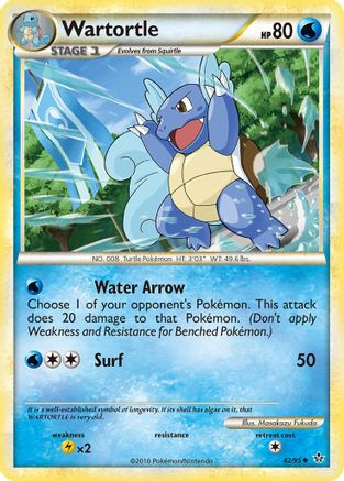 Wartortle (42/95) [HeartGold & SoulSilver: Unleashed] - Trinity Hobby