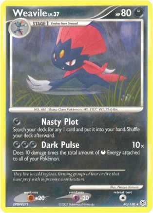 Weavile (40/130) [Diamond & Pearl: Base Set] - Trinity Hobby