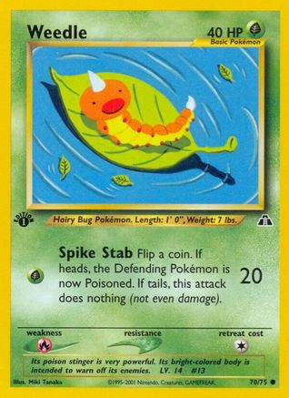 Weedle (70/75) [Neo Discovery 1st Edition] - Trinity Hobby