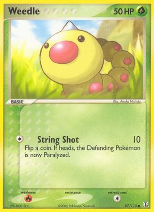 Weedle (87/113) (Stamped) [EX: Delta Species] - Trinity Hobby