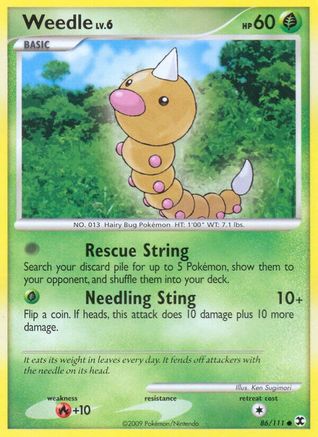 Weedle (86/111) [Platinum: Rising Rivals] - Trinity Hobby