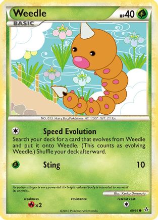 Weedle (69/95) [HeartGold & SoulSilver: Unleashed] - Trinity Hobby