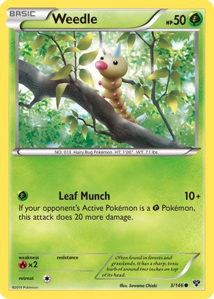 Weedle (3/146) [XY: Base Set] - Trinity Hobby