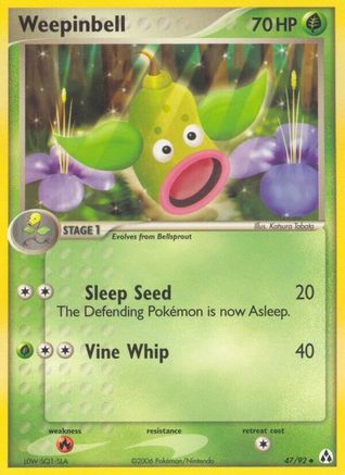 Weepinbell (47/92) (Stamped) [EX: Legend Maker] - Trinity Hobby