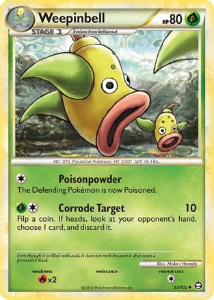 Weepinbell (53/102) [HeartGold & SoulSilver: Triumphant] - Trinity Hobby