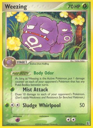 Weezing (33/113) (Stamped) [EX: Delta Species] - Trinity Hobby