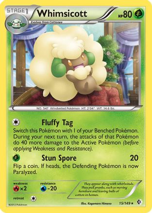 Whimsicott (15/149) [Black & White: Boundaries Crossed] - Trinity Hobby