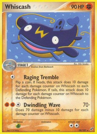 Whiscash (28/107) (Stamped) [EX: Deoxys] - Trinity Hobby