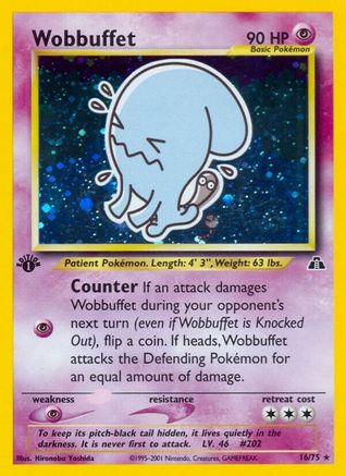 Wobbuffet (16/75) [Neo Discovery 1st Edition] - Trinity Hobby