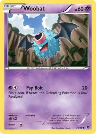 Woobat (36/98) [Black & White: Emerging Powers] - Trinity Hobby
