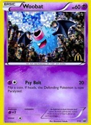 Woobat (7/12) [McDonald's Promos: 2012 Collection] - Trinity Hobby