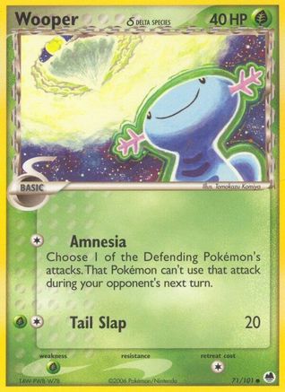Wooper (71/101) (Delta Species) (Stamped) [EX: Dragon Frontiers] - Trinity Hobby