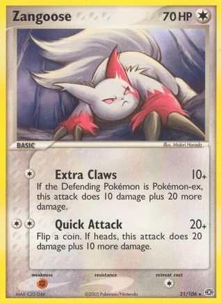 Zangoose (21/106) [EX: Emerald] - Trinity Hobby