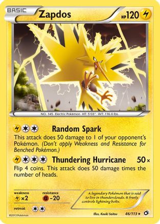 Zapdos (46/113) [Black & White: Legendary Treasures] - Trinity Hobby