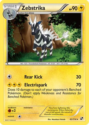 Zebstrika (43/114) [Black & White: Base Set] - Trinity Hobby