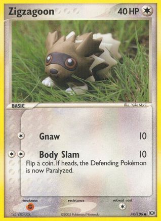 Zigzagoon (74/106) [EX: Emerald] - Trinity Hobby