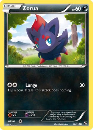 Zorua (70/114) [Black & White: Base Set] - Trinity Hobby
