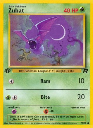 Zubat (70/82) [Team Rocket 1st Edition] - Trinity Hobby