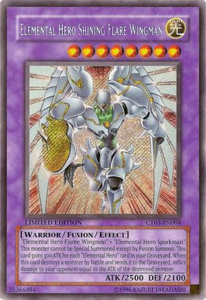 Elemental HERO Shining Flare Wingman [CT03-EN004] Secret Rare - Trinity Hobby