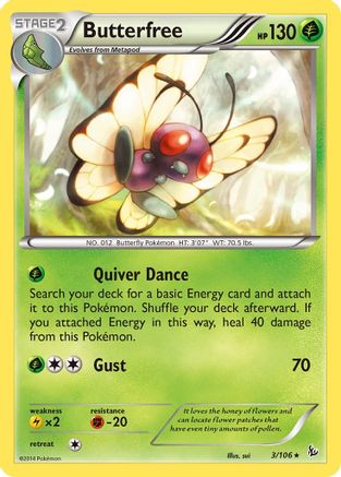 Butterfree (3/106) [XY: Flashfire] - Trinity Hobby
