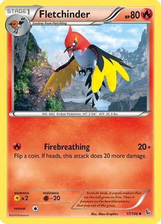 Fletchinder (17/106) [XY: Flashfire] - Trinity Hobby