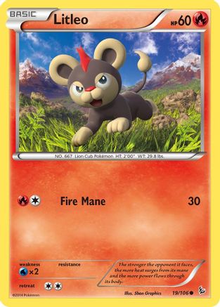 Litleo (19/106) [XY: Flashfire] - Trinity Hobby