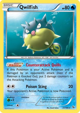 Qwilfish (21/106) [XY: Flashfire] - Trinity Hobby