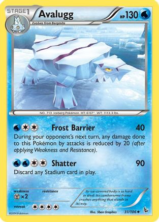 Avalugg (31/106) [XY: Flashfire] - Trinity Hobby
