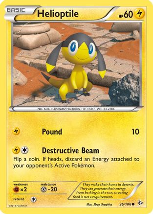 Helioptile (36/106) [XY: Flashfire] - Trinity Hobby