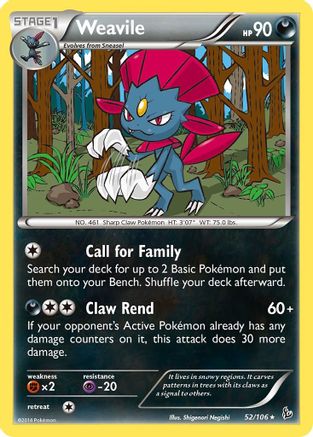 Weavile (52/106) [XY: Flashfire] - Trinity Hobby