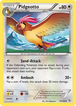 Pidgeotto (76/106) [XY: Flashfire] - Trinity Hobby