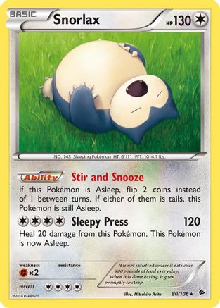 Snorlax (80/106) [XY: Flashfire] - Trinity Hobby