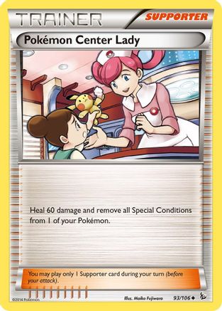 Pokemon Center Lady (93/106) [XY: Flashfire] - Trinity Hobby