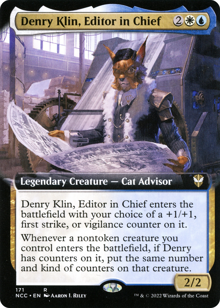 Denry Klin, rédacteur en chef (Extended Art) [Streets of New Capenna Commander] 
