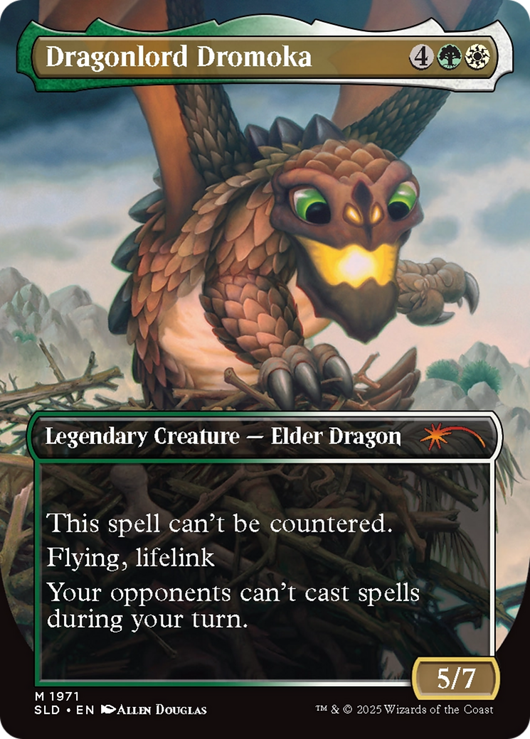 Dragonlord Dromoka // Dragonlord Dromoka  [Foil]  (SLD-1971) - [Secret Lair Drop] (Borderless) - Trinity Hobby