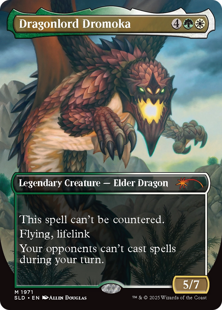 Dragonlord Dromoka // Dragonlord Dromoka  [Foil]  (SLD-1971) - [Secret Lair Drop] (Borderless) - Trinity Hobby